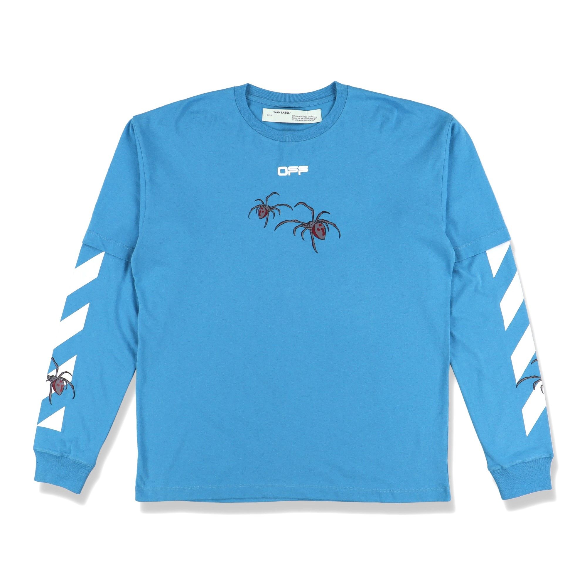 Off-White Blue Arachno Spider Arrows Double Layer Oversized LS T-Shirt Size US M / EU 48-50 / 2 - 4 Thumbnail