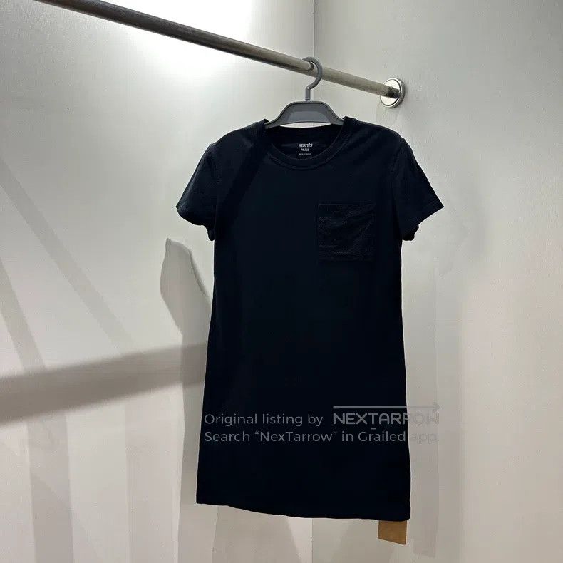 Hermes Hermes Embroidered pocket short-sleeve dress Size XXS / US 00 / IT 34 - 1 Thumbnail