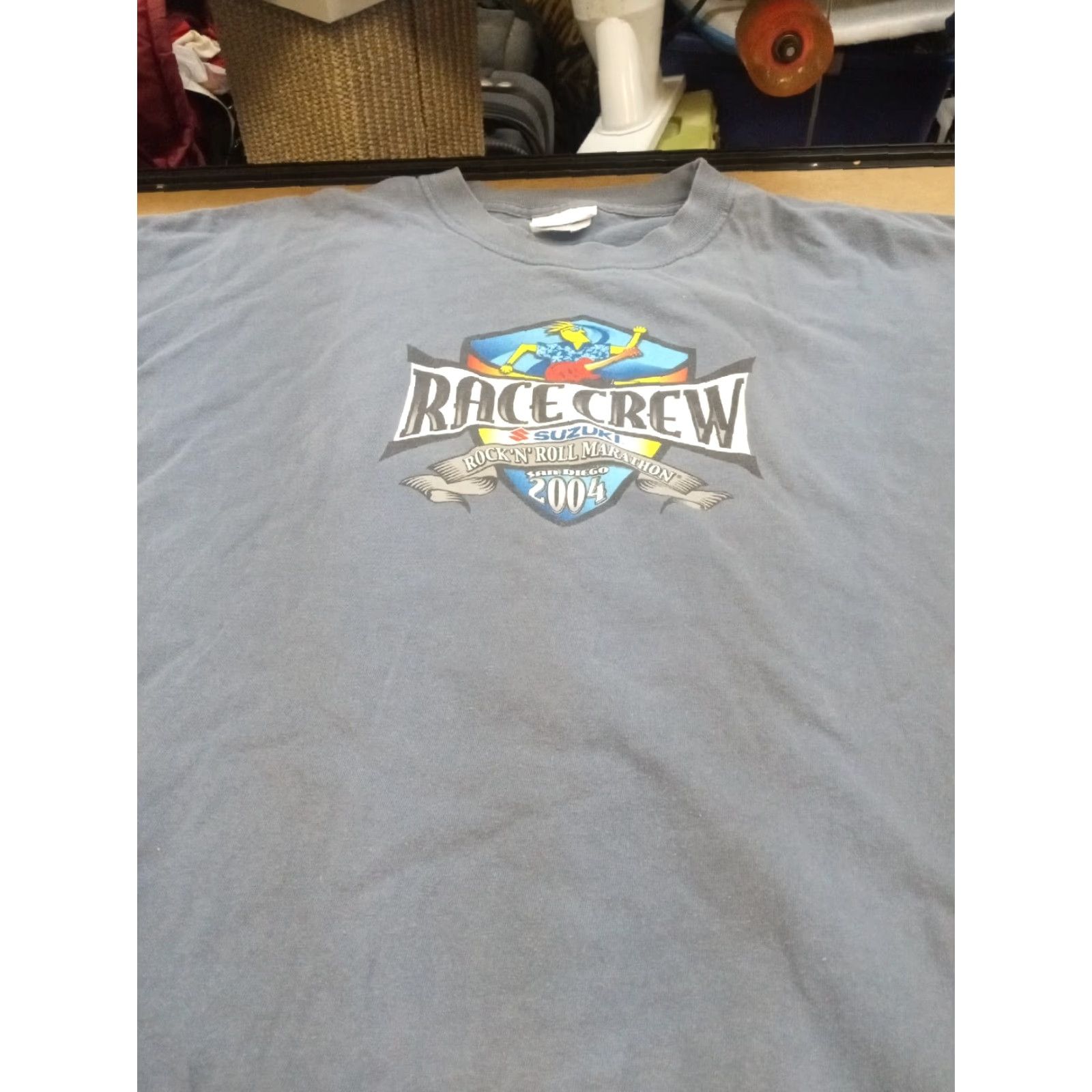 Reebok VINTAGE Rock N Roll Marathon Reebok SS T-Shirt 2XL Men Blue 2004 Chest 48" Size US XXL / EU 58 / 5 - 3 Thumbnail