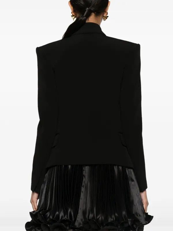 Balmain o1s1wg110825 Crystal Embellished Blazer in Black Size S / US 4 / IT 40 - 4 Thumbnail
