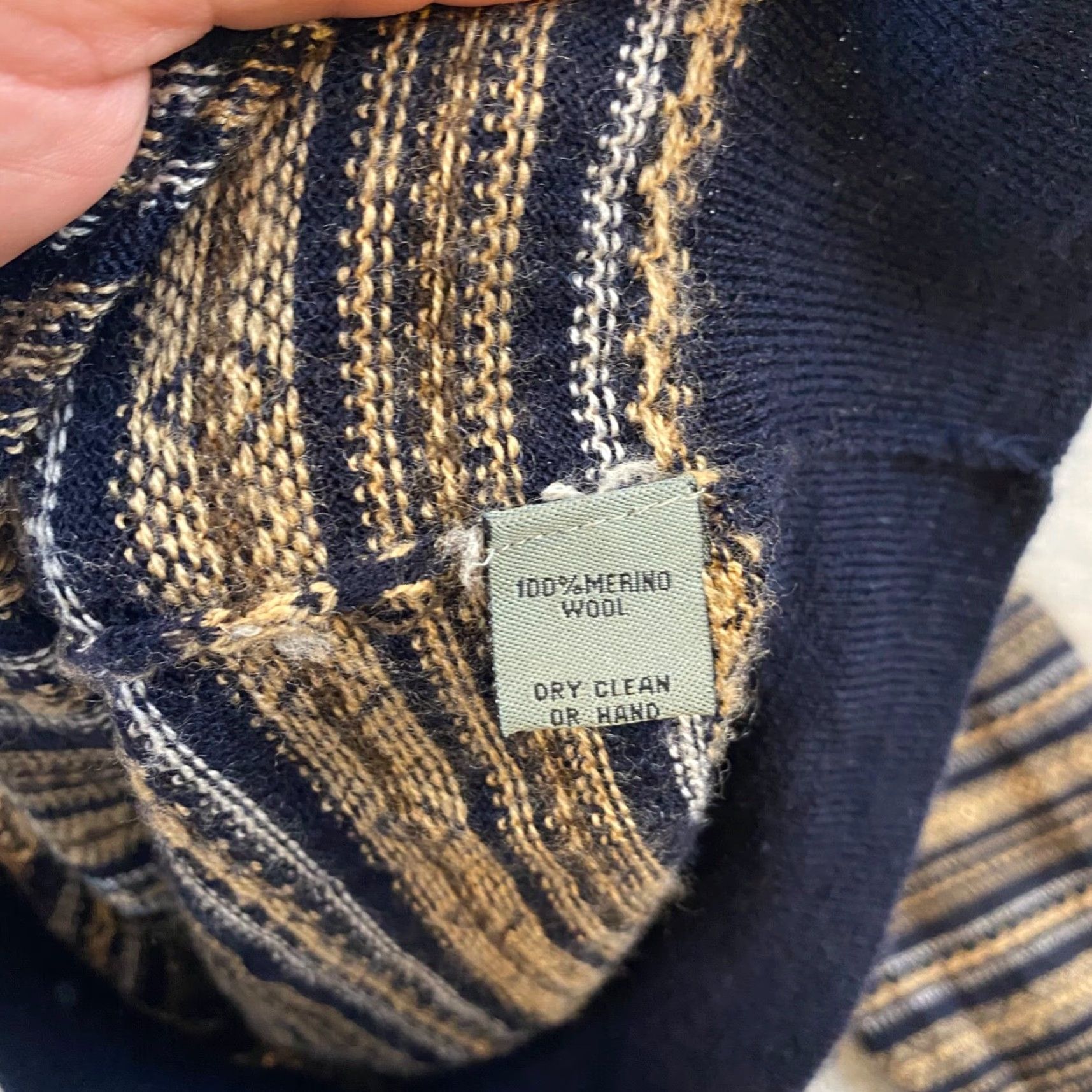 Johnston & Murphy VINTAGE Johnston & Murphy Mens Sweater Medium Collared Pullover Wool Striped All Seasons Size US M / EU 48-50 / 2 - 7 Thumbnail