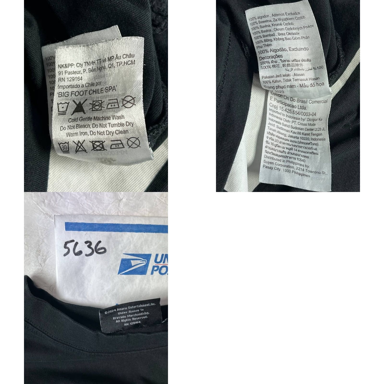 Vintage Tupac Shakur 2PAC Men's T-Shirt Black Graphic Front & Rear Distressed Medium Hip Hop Cotton Crew Neck Short Sleeve Regular 2020-2029 Size US M / EU 48-50 / 2 - 9 Thumbnail