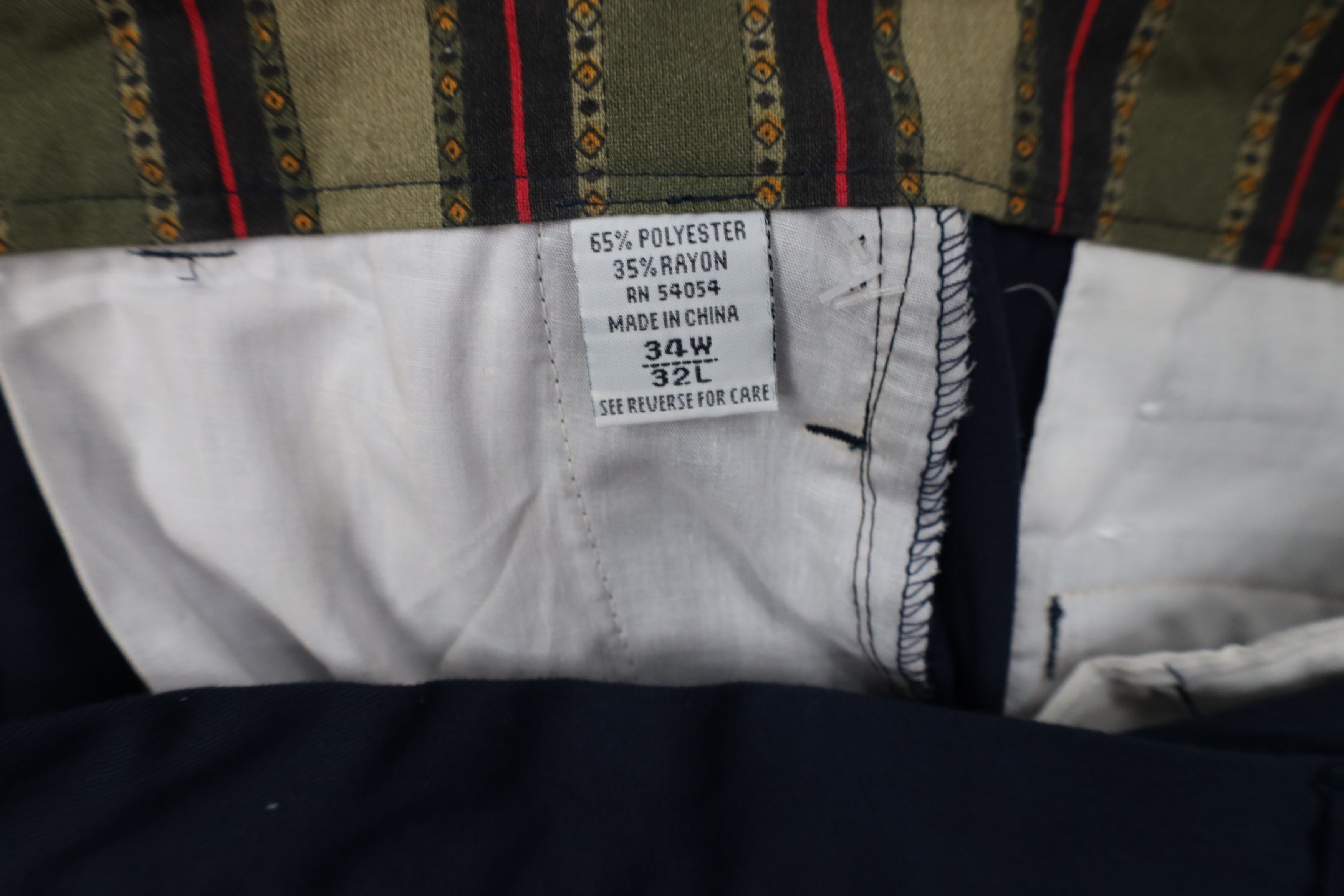Vintage Deadstock Vintage 90s Streetwear Gabardine Blend Chino Pants Size US 34 / EU 50 - 8 Thumbnail