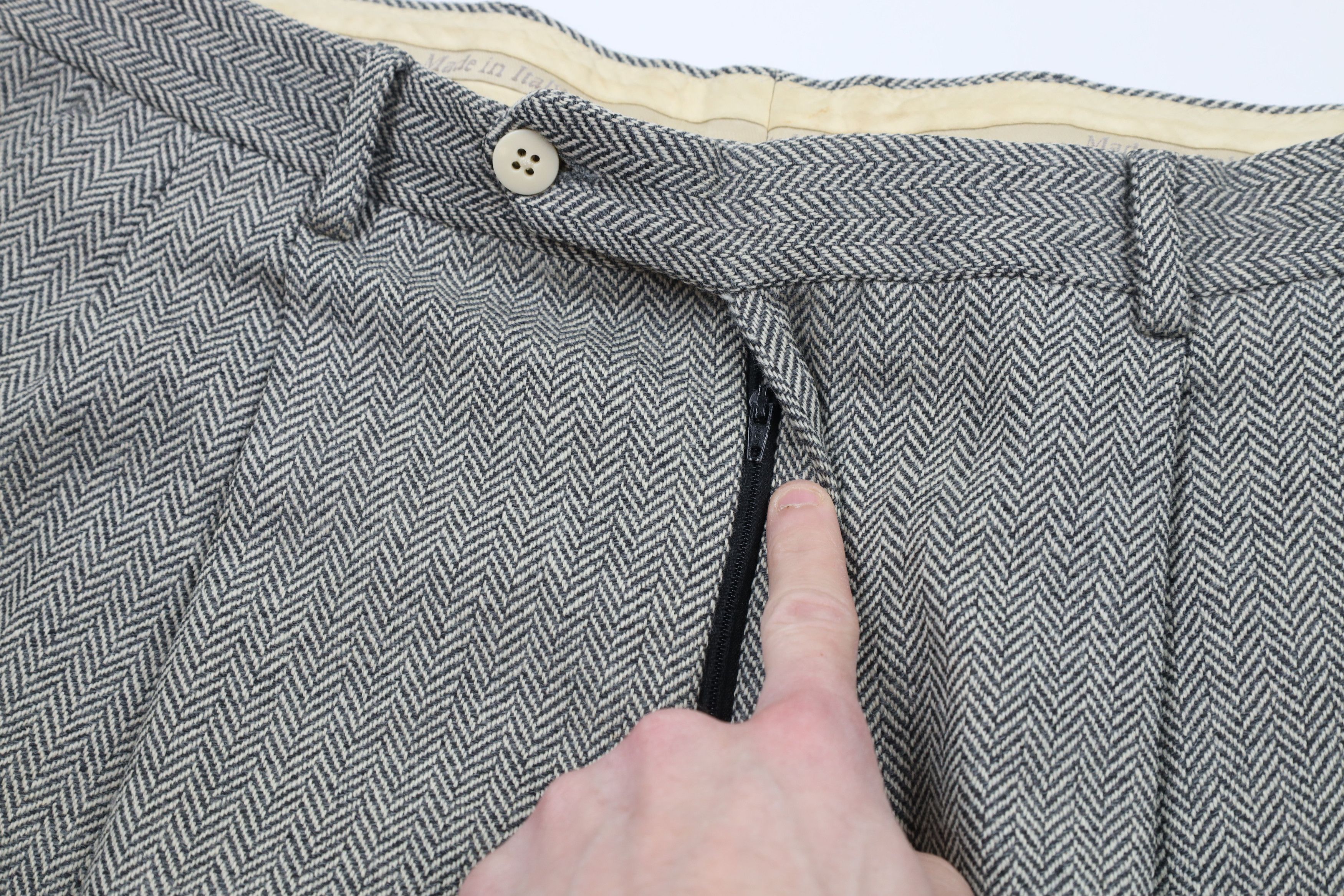 Vintage Vintage 90s Streetwear Wool Cashmere Tweed Herringbone Pants Size US 36 / EU 52 - 7 Thumbnail