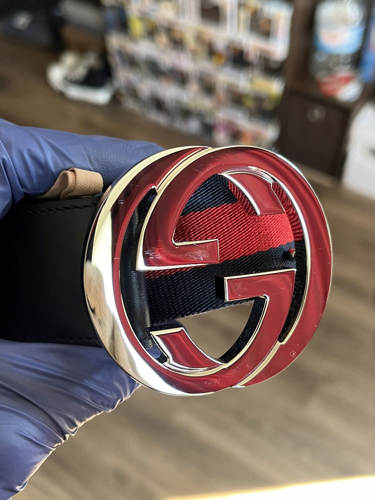 Gucci Gucci GG Buckle Web Belt Size 30 Size 30 - 8 Thumbnail