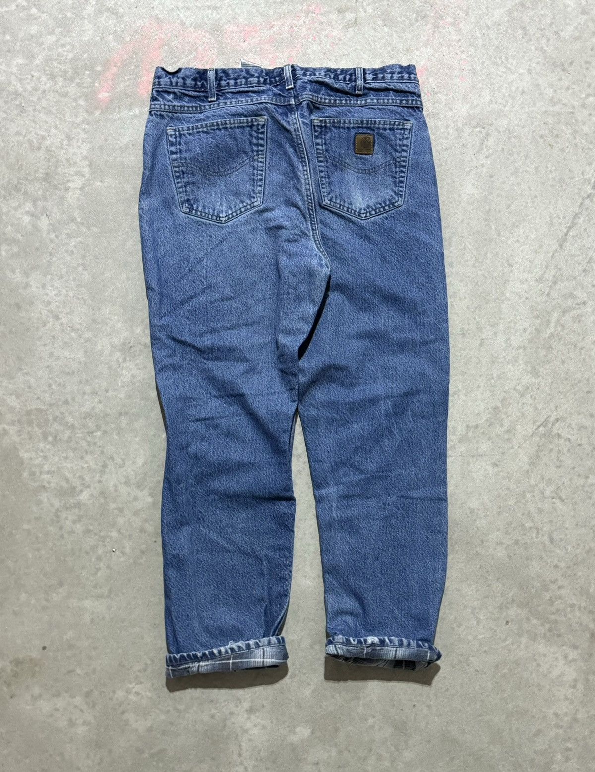 Carhartt × Vintage Carhartt Flannel Denim Jeans 38x32 Size US 38 / EU 54 - 6 Thumbnail