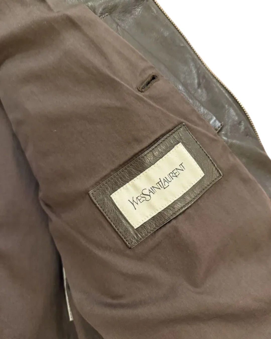 Yves Saint Laurent GOOSE DOWN PADDED LEATHER JACKET Size US L / EU 52-54 / 3 - 5 Thumbnail