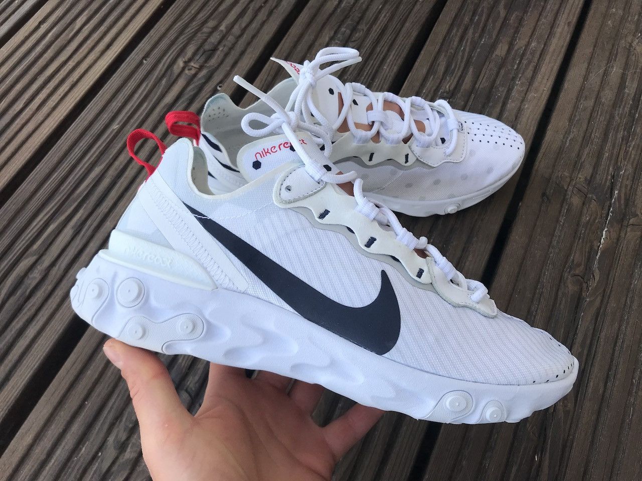 image of Nike React Element 55 Unité Totale Shoes in Unit/Totale, Men's (Size 8)