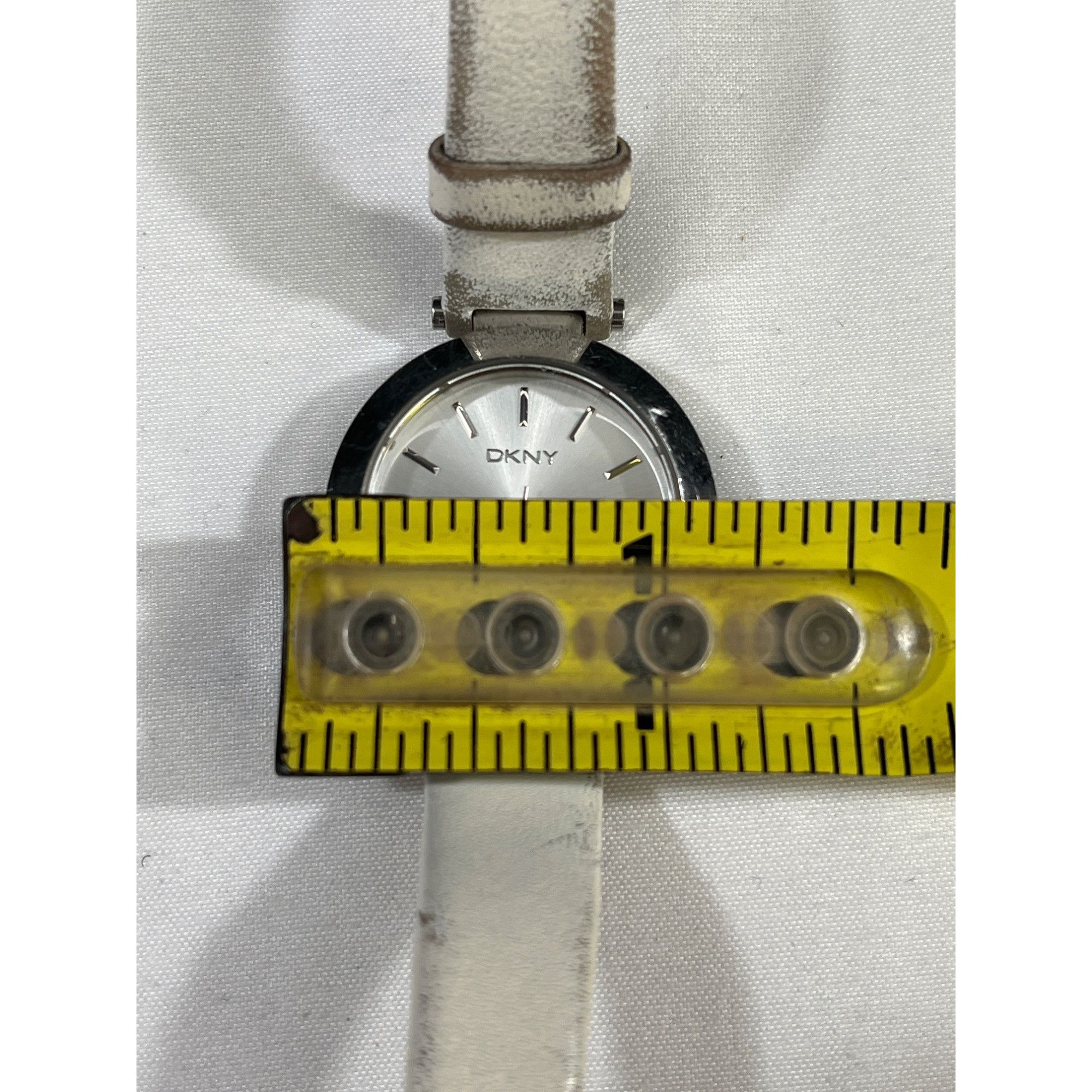 DKNY DKNY NY 2403 Women's White Watch With Genuine Leather Band S Size ONE SIZE - 7 Thumbnail