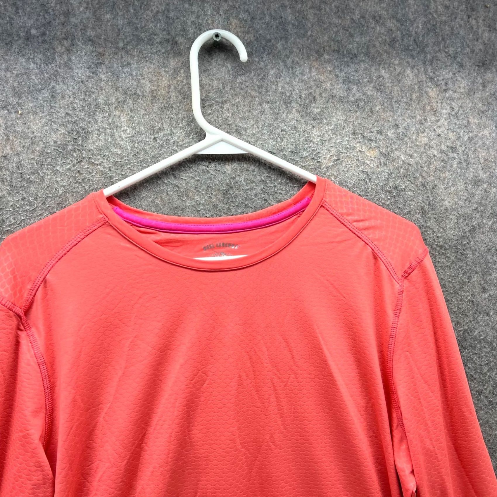 Vintage Reel Legends Shirt Womens Large Coral Performance Lightweight Rash Guard UPF Shirt Size L / US 10 / IT 46 - 7 Thumbnail