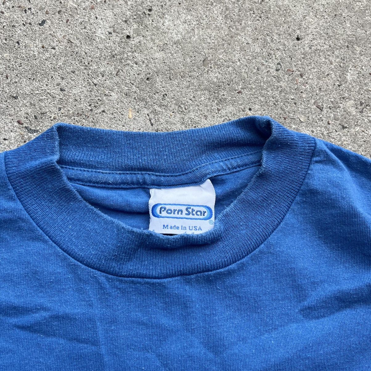 Pornstar vintage 90s Crazy Oval Logo Graphic Tshirt