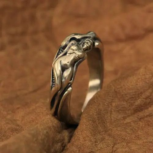 Jewelry Sexy Naked Skull Ring Size ONE SIZE - 1 Thumbnail