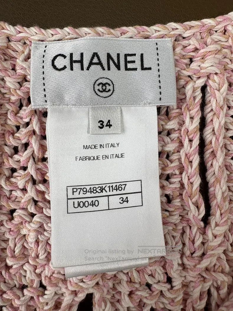 Chanel Chanel 25s pink hollow knitted bow belt dress Size XXS / US 00 / IT 34 - 6 Thumbnail