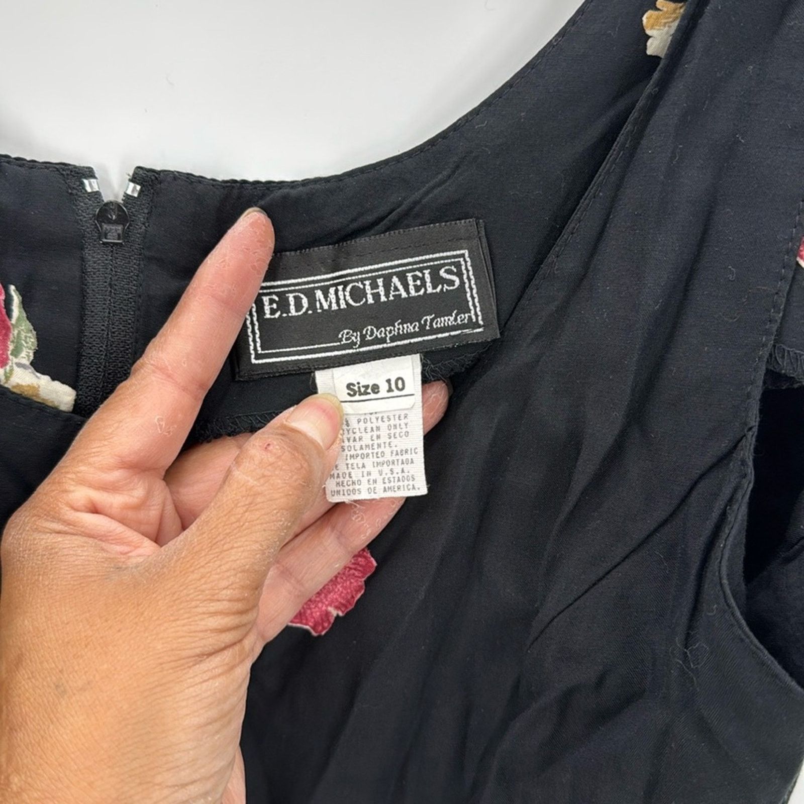 Vintage Vintage E.D.Michaels midi dress size 10 90s grunge Size L / US 10 / IT 46 - 4 Thumbnail