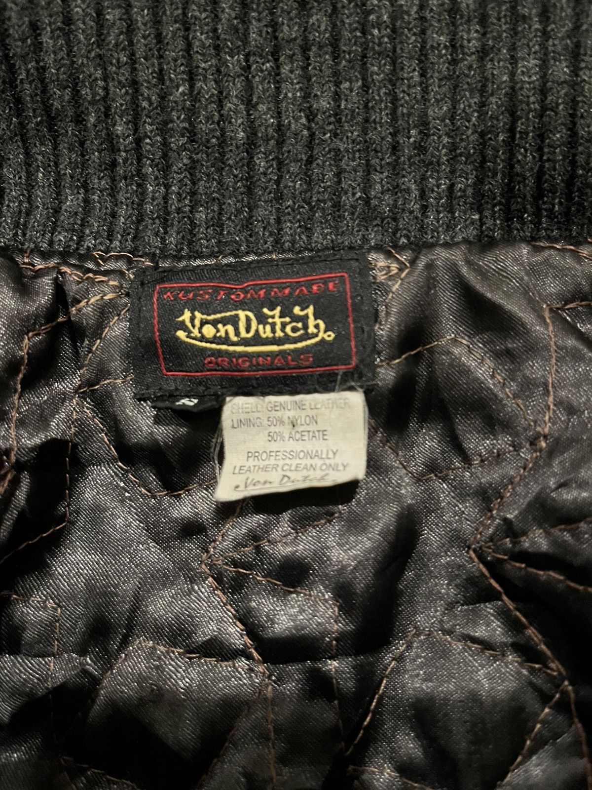 Vintage Rare von dutch y2k leather jacket Size US M / EU 48-50 / 2 - 6 Thumbnail