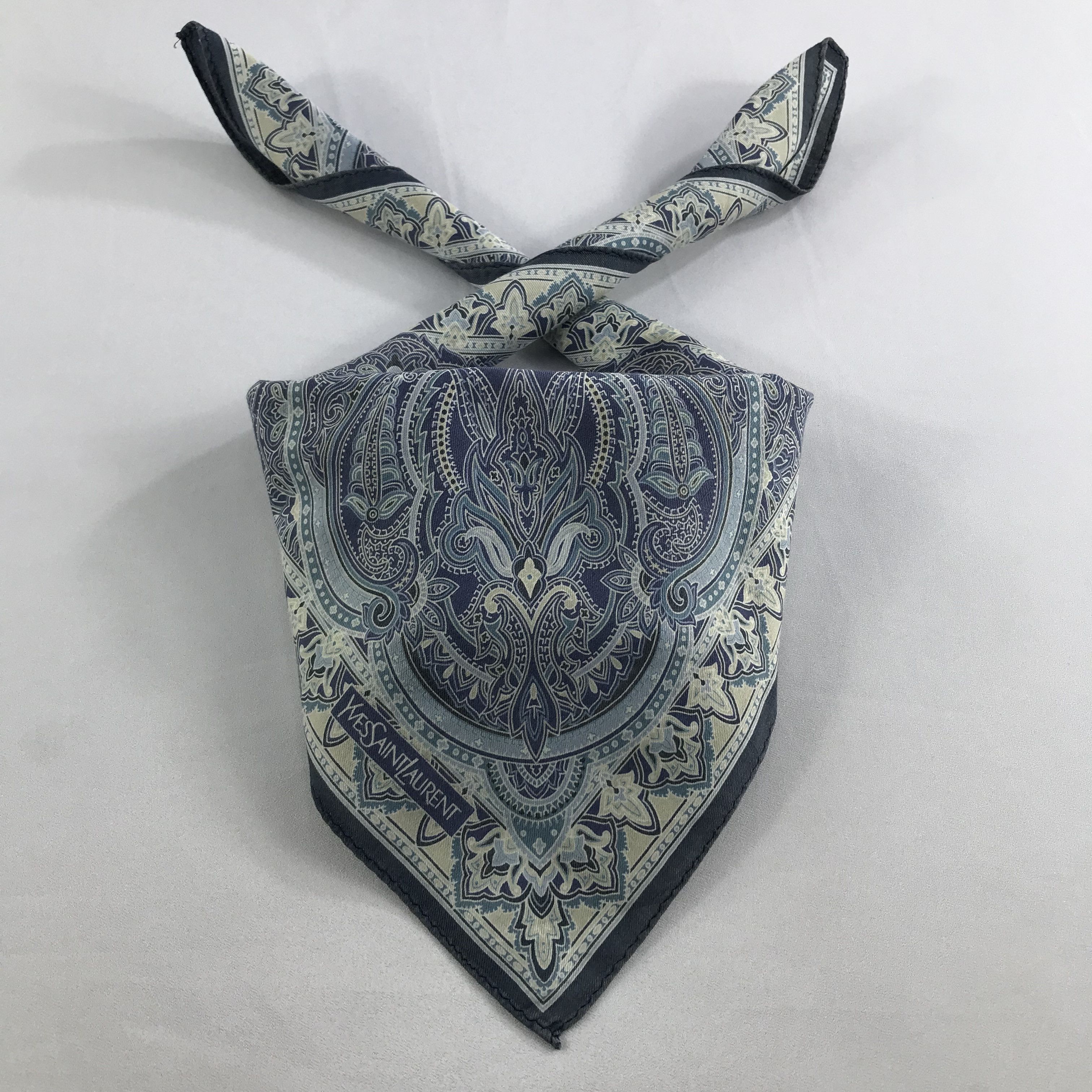 Vintage × Yves Saint Laurent Yves Saint Laurent Bandana / Handkerchief/Neckerchief -S2628 Size ONE SIZE - 3 Thumbnail