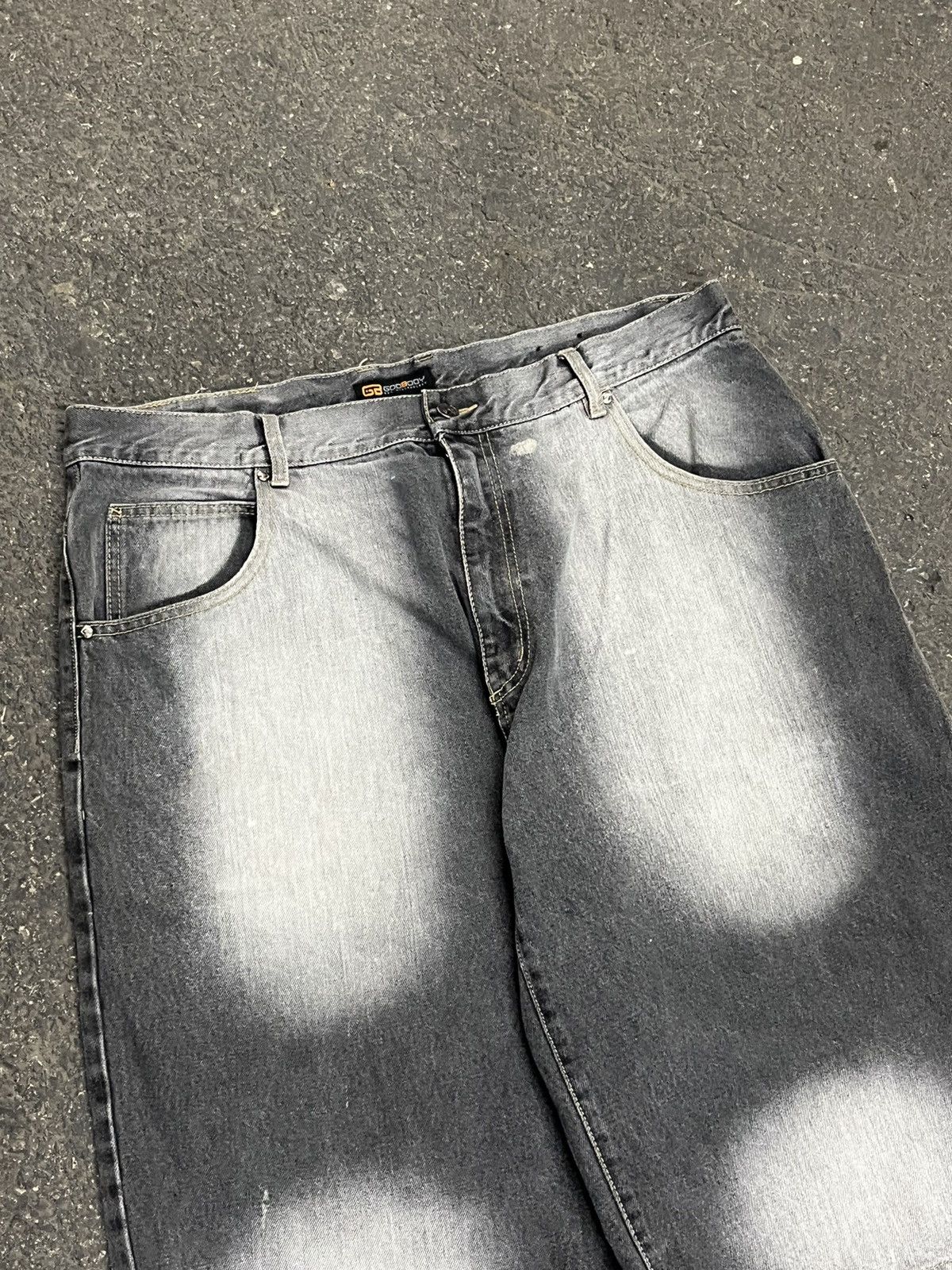 Vintage Y2k baggy fit faded black jorts hype rare southpole skater Size US 36 / EU 52 - 4 Thumbnail