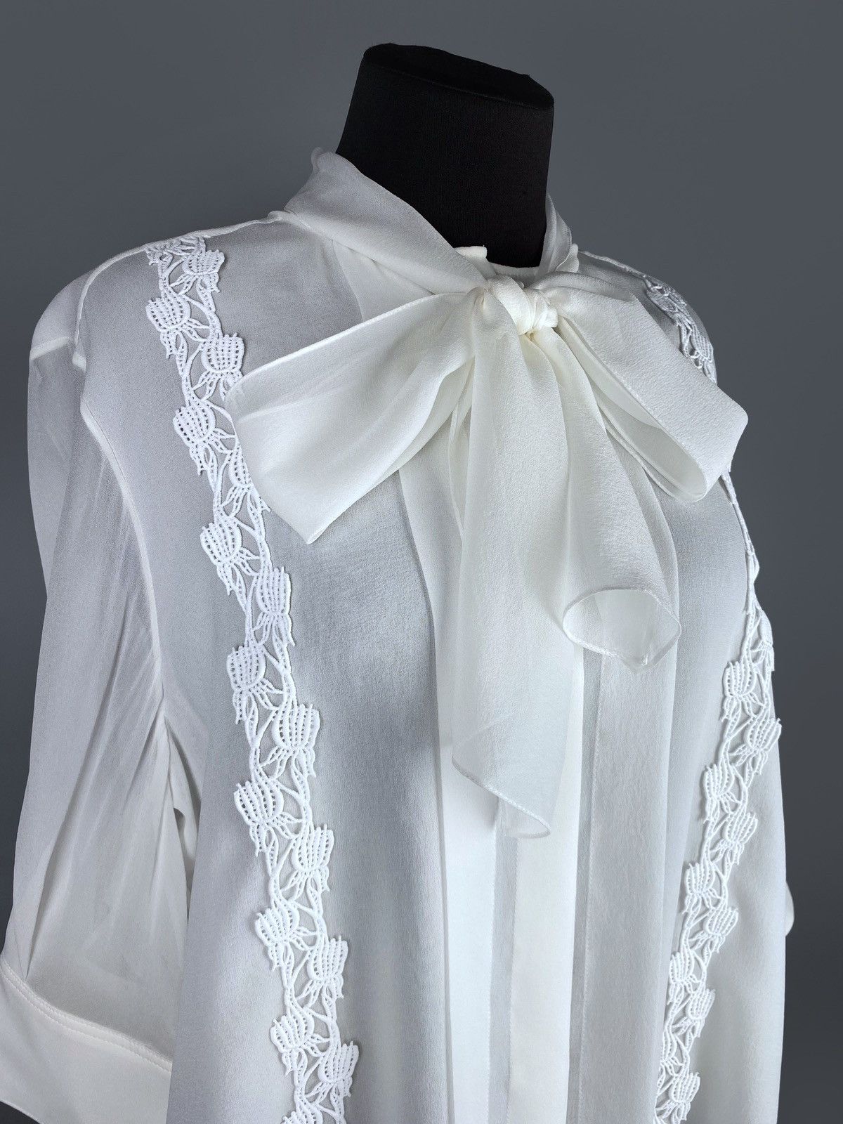 Chloe Chloé Scarf Neck Silk 3/4 Sleeves Shirt Size 44 RRP 1300$ Size L / US 10 / IT 46 - 18 Thumbnail