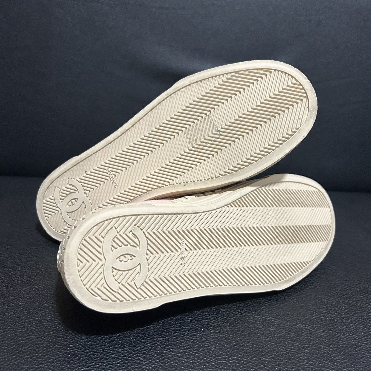 Chanel CHANEL - PINK CANVAS SNEAKERS Size US 7 / IT 37 - 7 Thumbnail