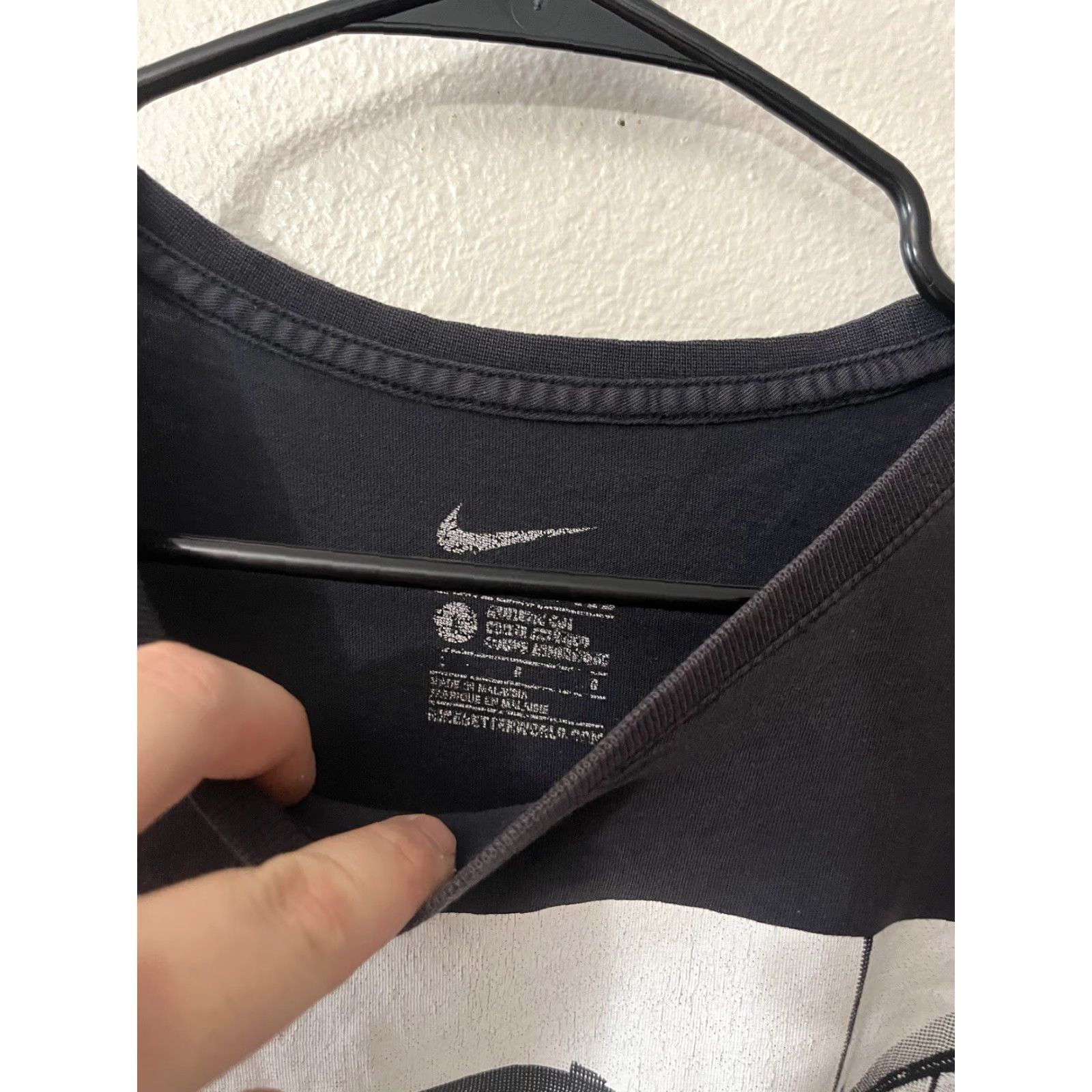 Nike Nike Dri-Fit Tee Adult Large Black Short Sleeve Crewneck T-shirt Solid Size US L / EU 52-54 / 3 - 2 Thumbnail