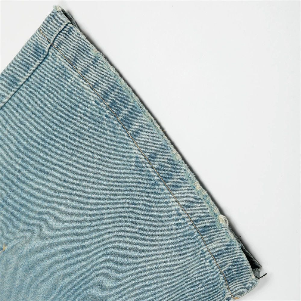 Jean Street style punk washed gradient distressed washed jeans Size US 32 / EU 48 - 6 Thumbnail