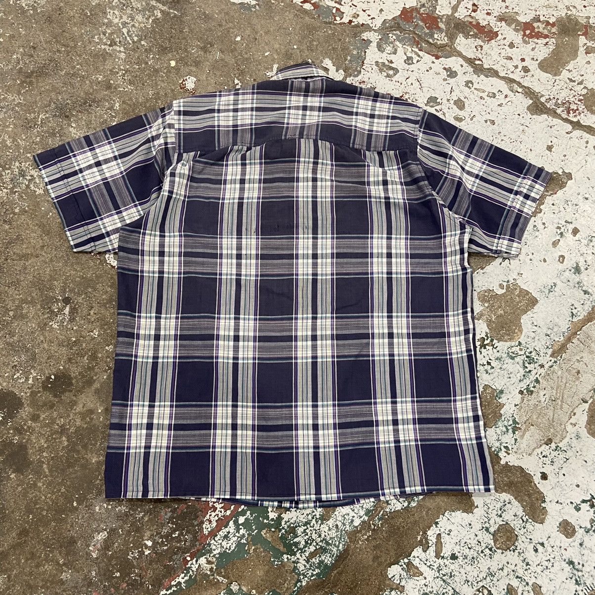 Vintage Vintage 1980s Plaid Button-up Shirt Size US L / EU 52-54 / 3 - 4 Thumbnail