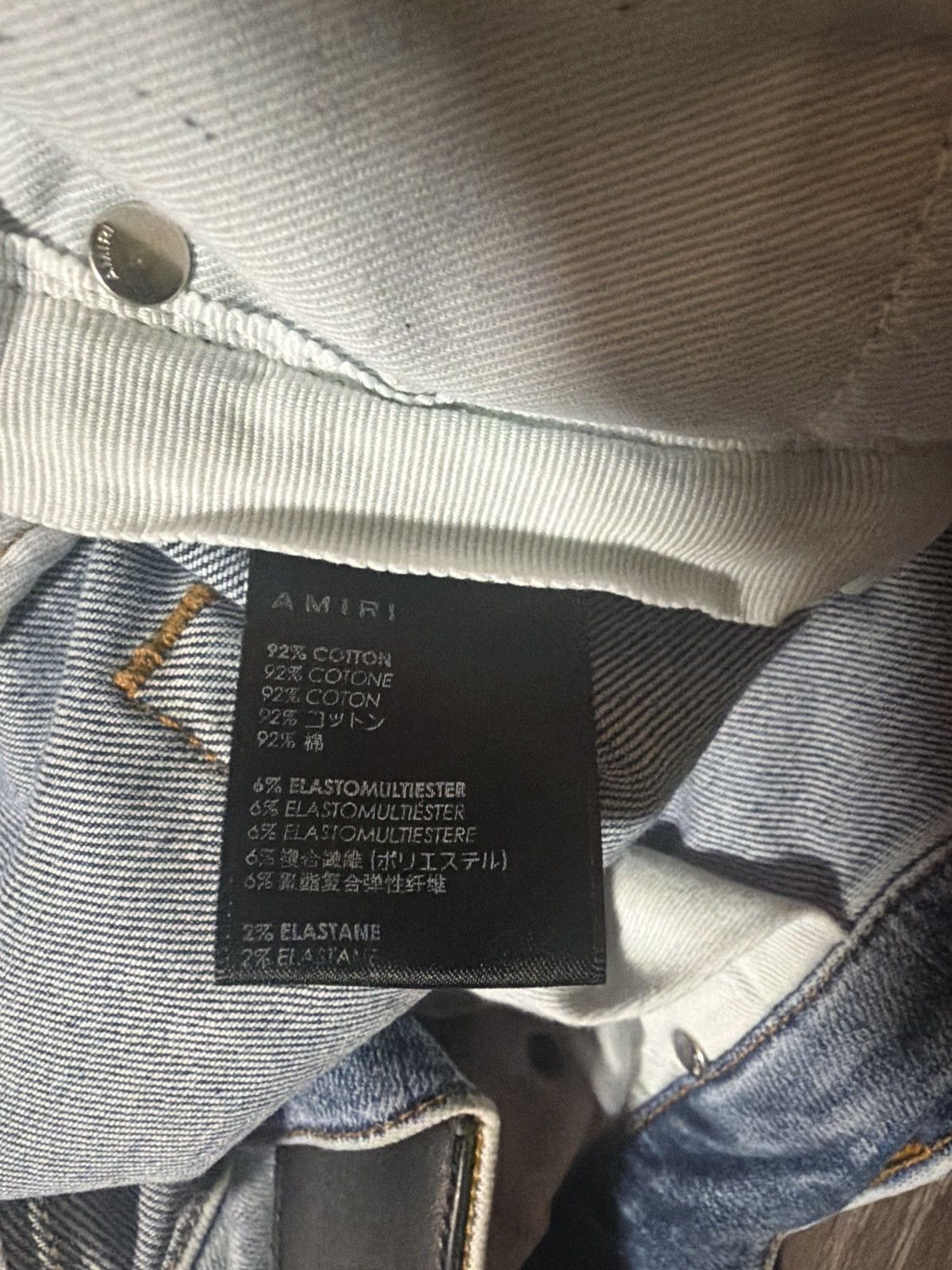 Amiri Amiri Blue stacked jeans Size US 33 - 7 Thumbnail