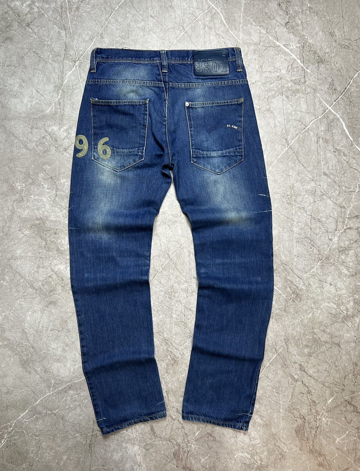Designer × G-Star × Vintage G-STAR Jeans Raw Vintage Blue Size US 32 / EU 48 - 2 Thumbnail