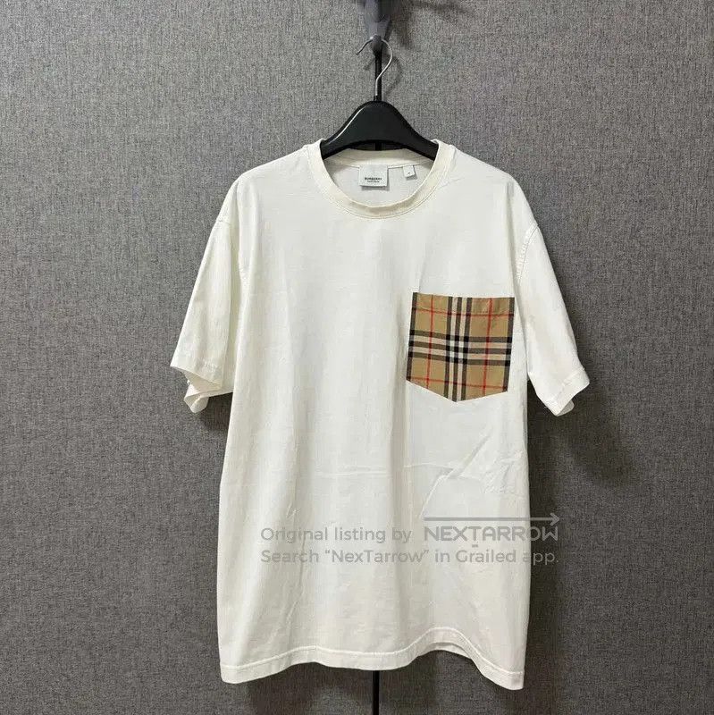 Burberry Burberry White Cotton Logo Pocket T. Size US M / EU 48-50 / 2 - 1 Thumbnail