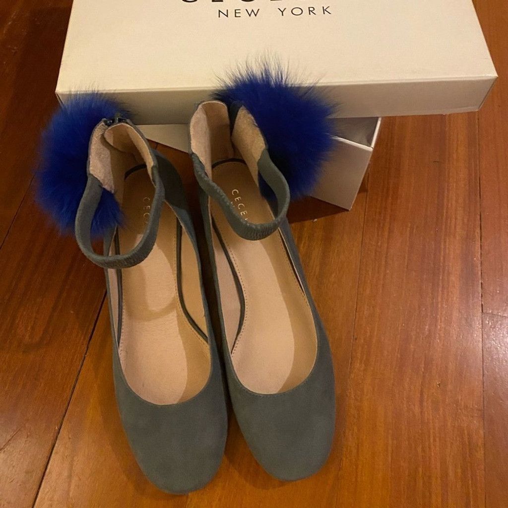 The Unbranded Brand Cecelia New York Liv INK Fox Fur Block Heel Dress Pump Size US 6.5 / IT 36.5 - 2 Thumbnail