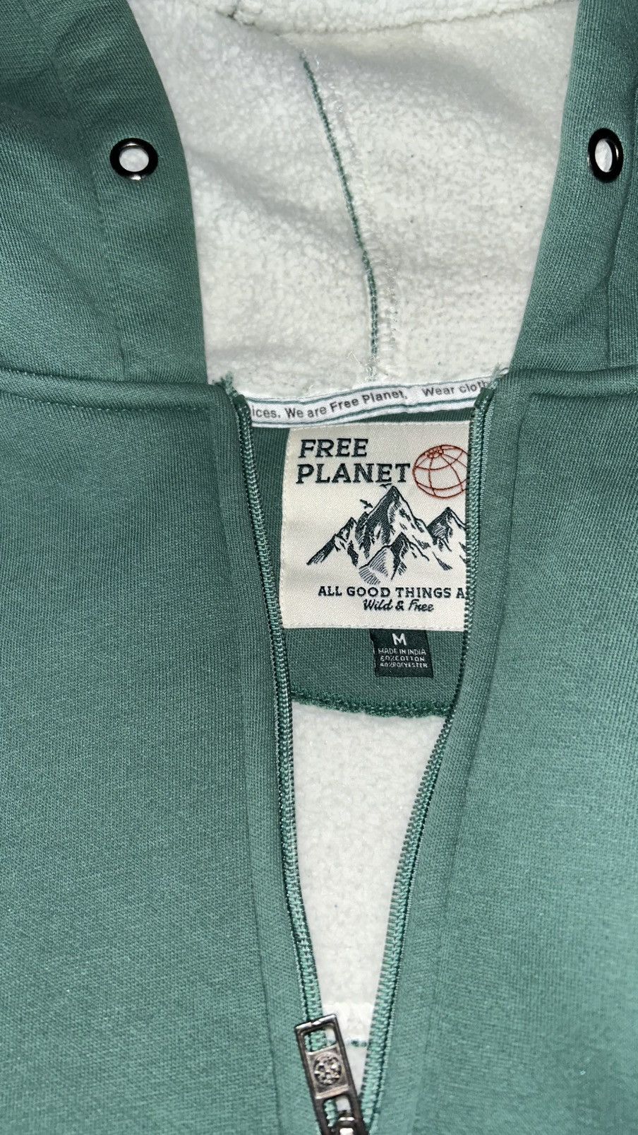Free Planet Green sherpa zip up Size US M / EU 48-50 / 2 - 2 Thumbnail