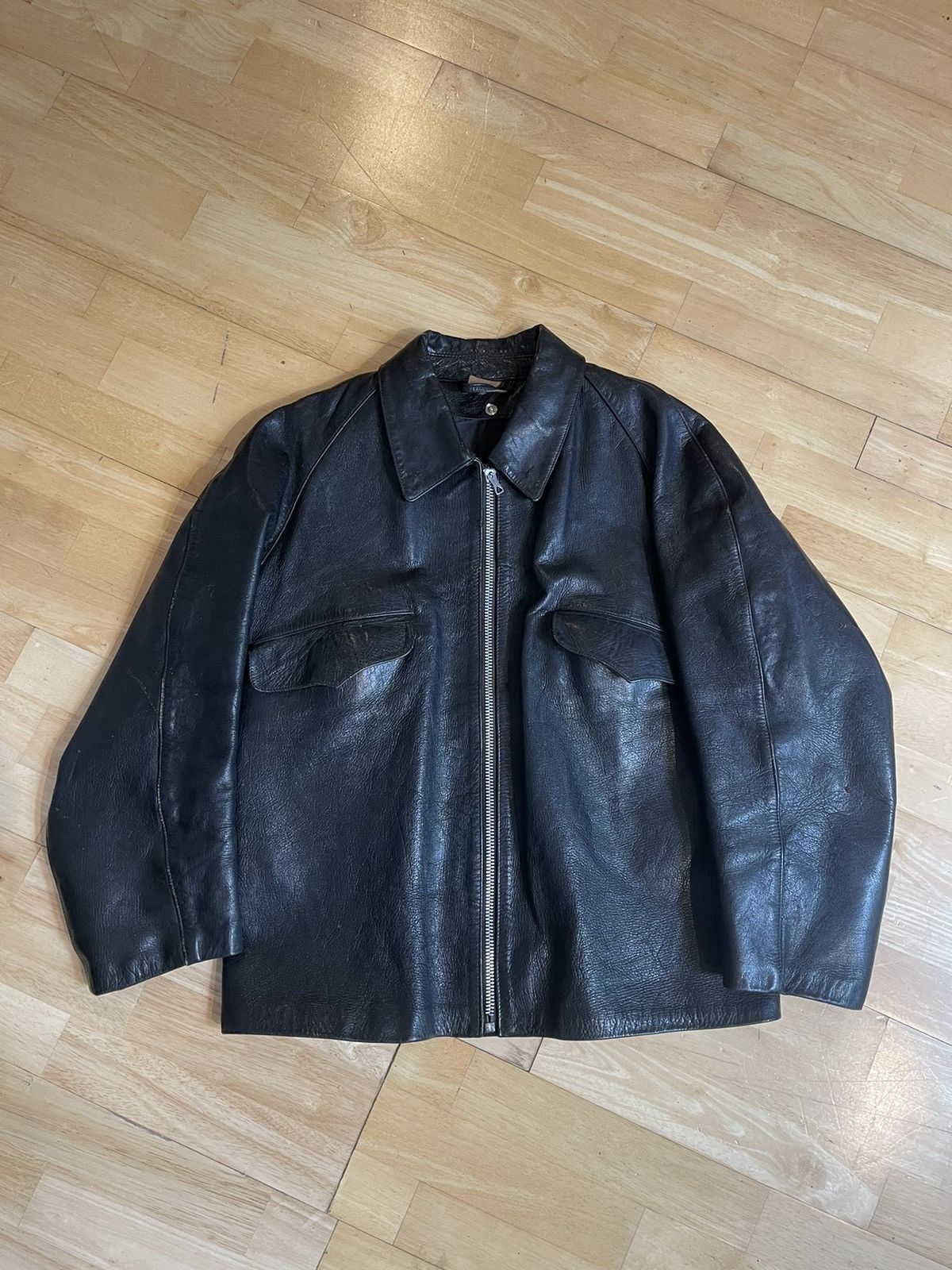 Other Rare Vintage 1970's Italien Military Leather Tank Jacket (L) Size US L / EU 52-54 / 3 - 1 Thumbnail