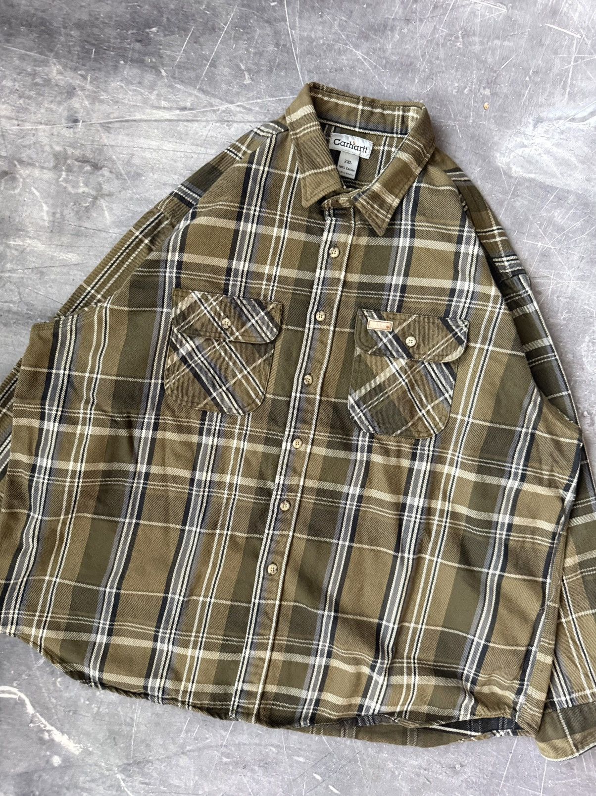 Carhartt Vintage Carhartt Long-sleeve Buttondown Shirt (XXL) Size US XXL / EU 58 / 5 - 4 Thumbnail