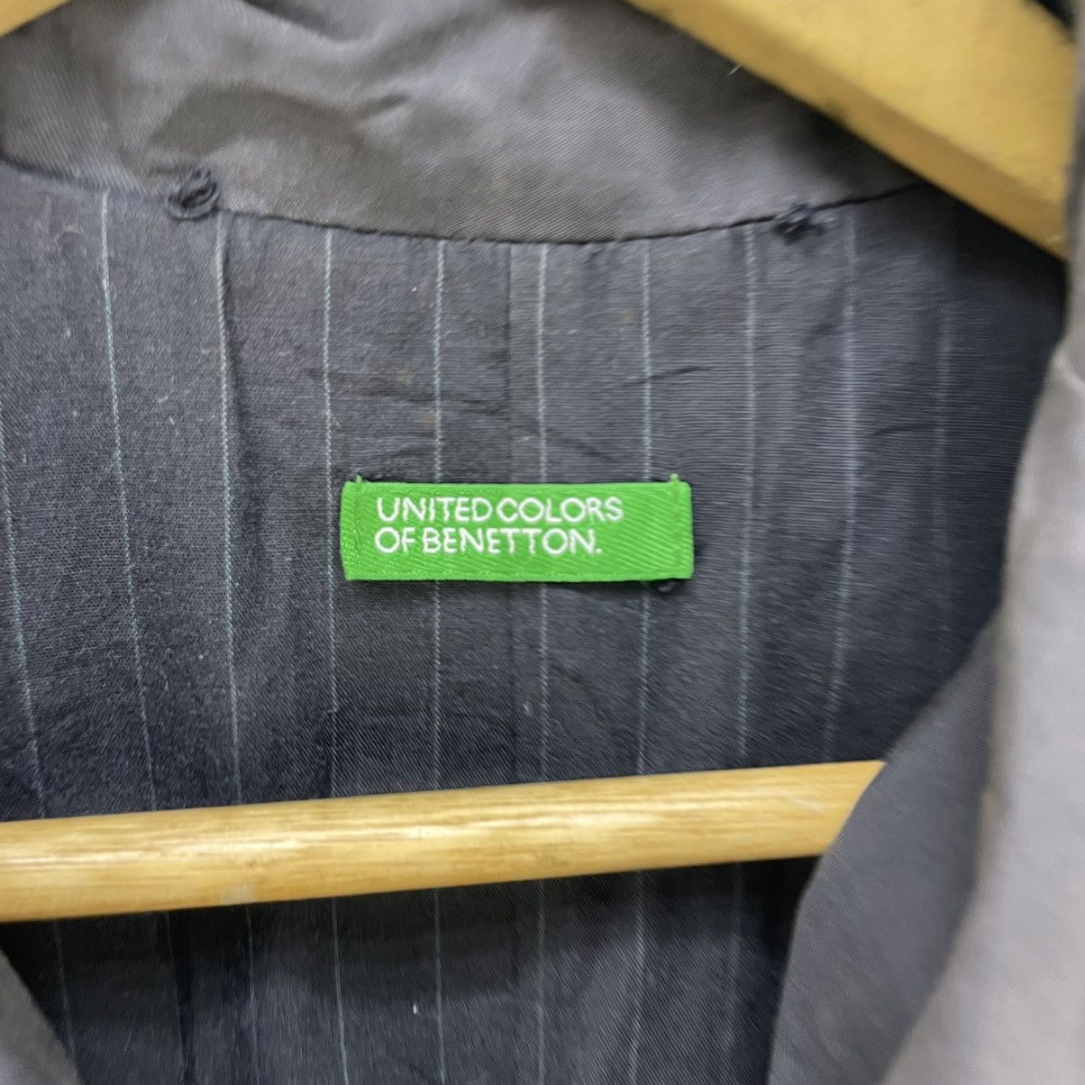 Benetton 💥Vintage Benetton Trench Long Coat Jacket Size M / US 6-8 / IT 42-44 - 3 Thumbnail