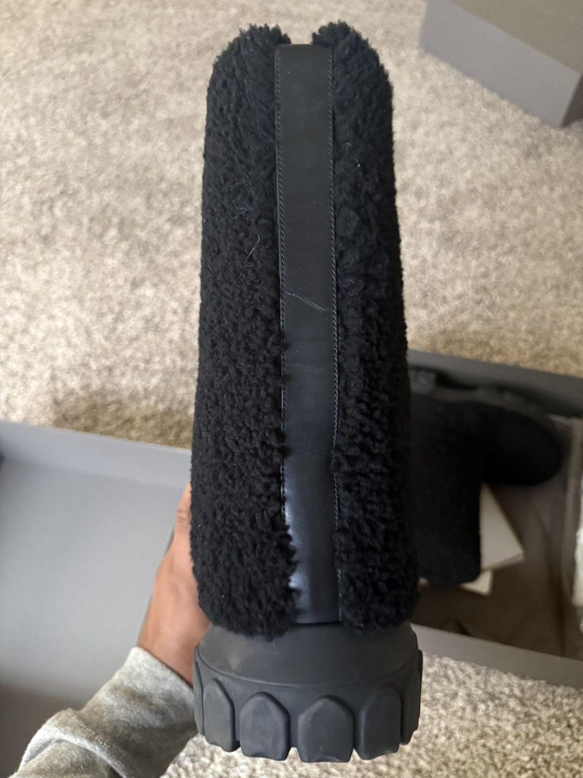 Rick Owens shearling tractor boots Size US 8.5 / EU 41-42 - 4 Thumbnail
