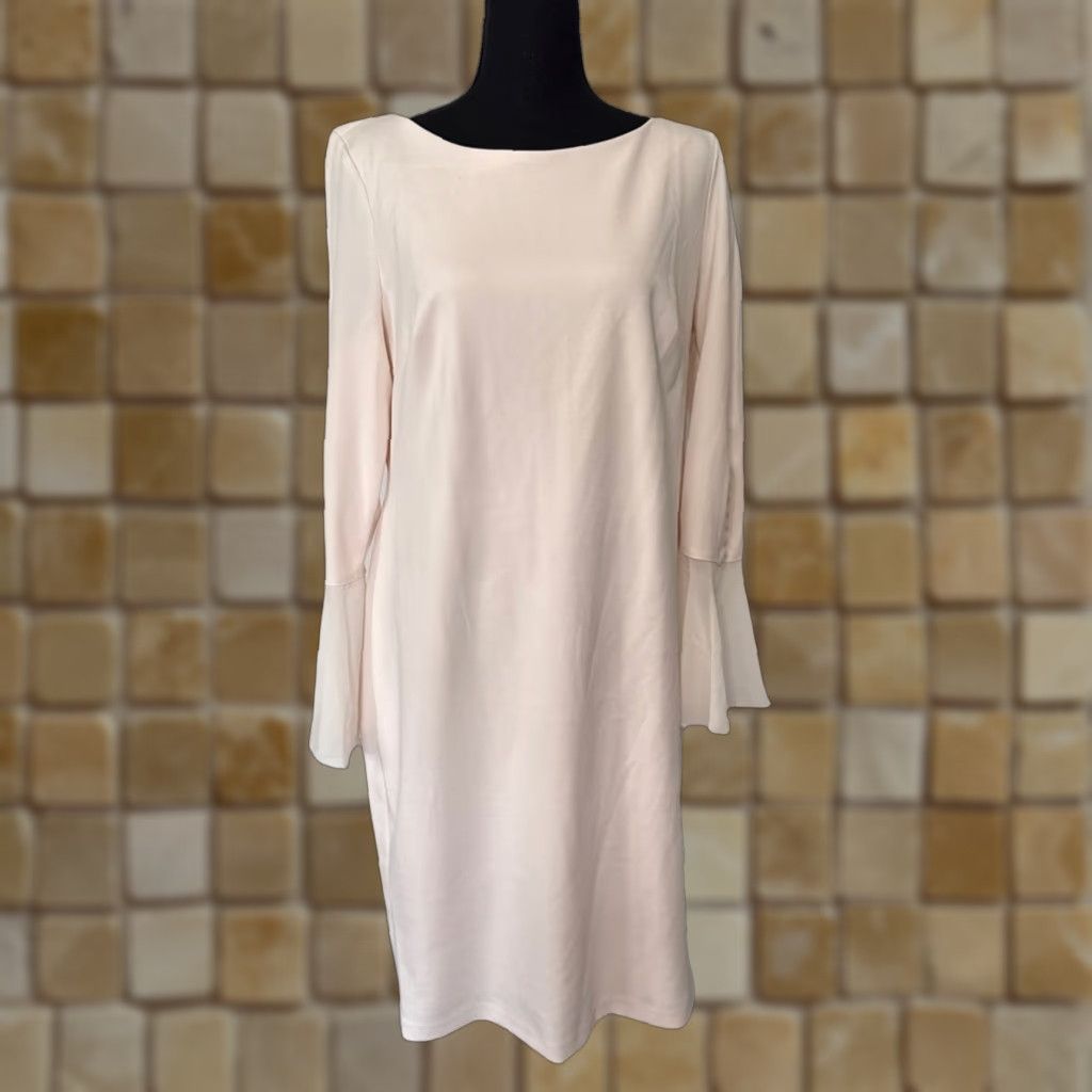 Calvin Klein VINTAGE Calvin Klein Sheath Dress Women Pink Bell Sleeve Size 14 Knee Length Clothing Size XL / US 12-14 / IT 48-50 - 1 Thumbnail