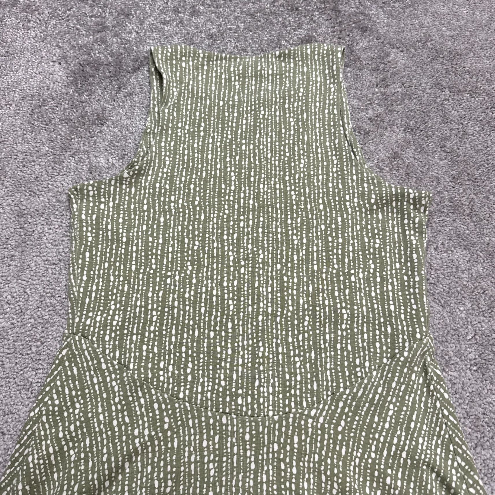 Athleta Athleta Halter Fit & Flare A-Line Mini Dress Womens XXS Green White Polka Dot Size XXS / US 00 / IT 34 - 3 Thumbnail