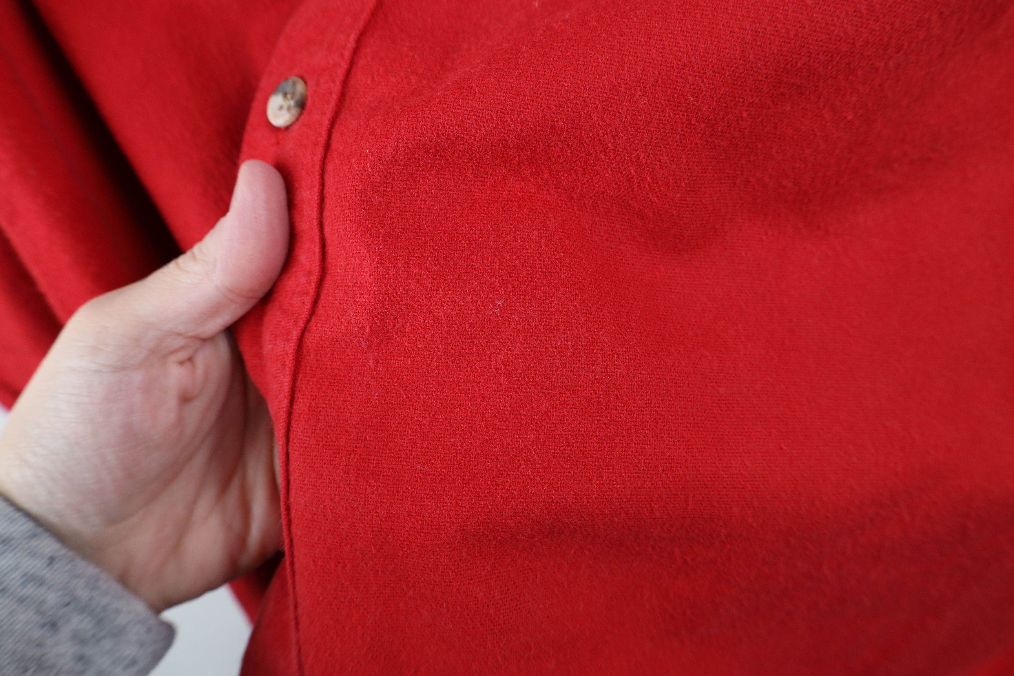 Eddie Bauer Vintage 90s Eddie Bauer Chamois Cloth Button Shirt Red USA Size US XXL / EU 58 / 5 - 4 Thumbnail