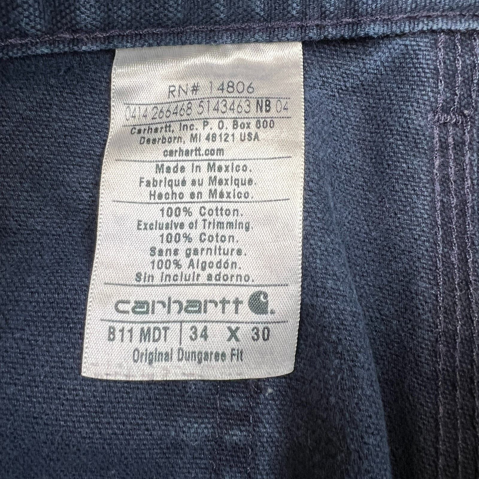 Carhartt × Vintage Carhartt Pants 34x30 Original Dungaree Work Carpenter Baggy Size US 34 / EU 50 - 12 Thumbnail