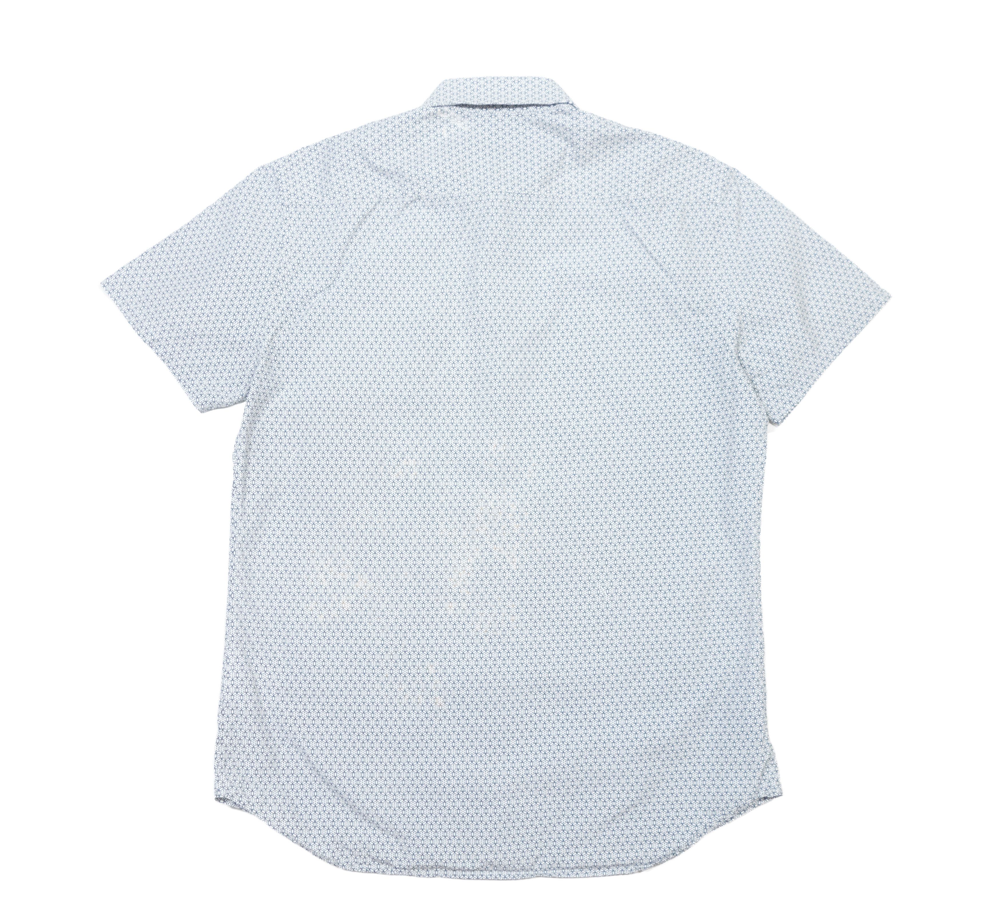 Prada Short Sleeve Button-Up Shirt Geometric Pattern Size US L / EU 52-54 / 3 - 3 Thumbnail