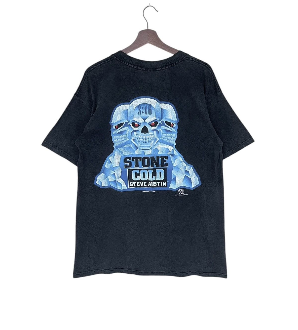 Vintage Vintage Wrestling WWF Stone Cold T-shirt 1990s Size US L / EU 52-54 / 3 - 1 Thumbnail