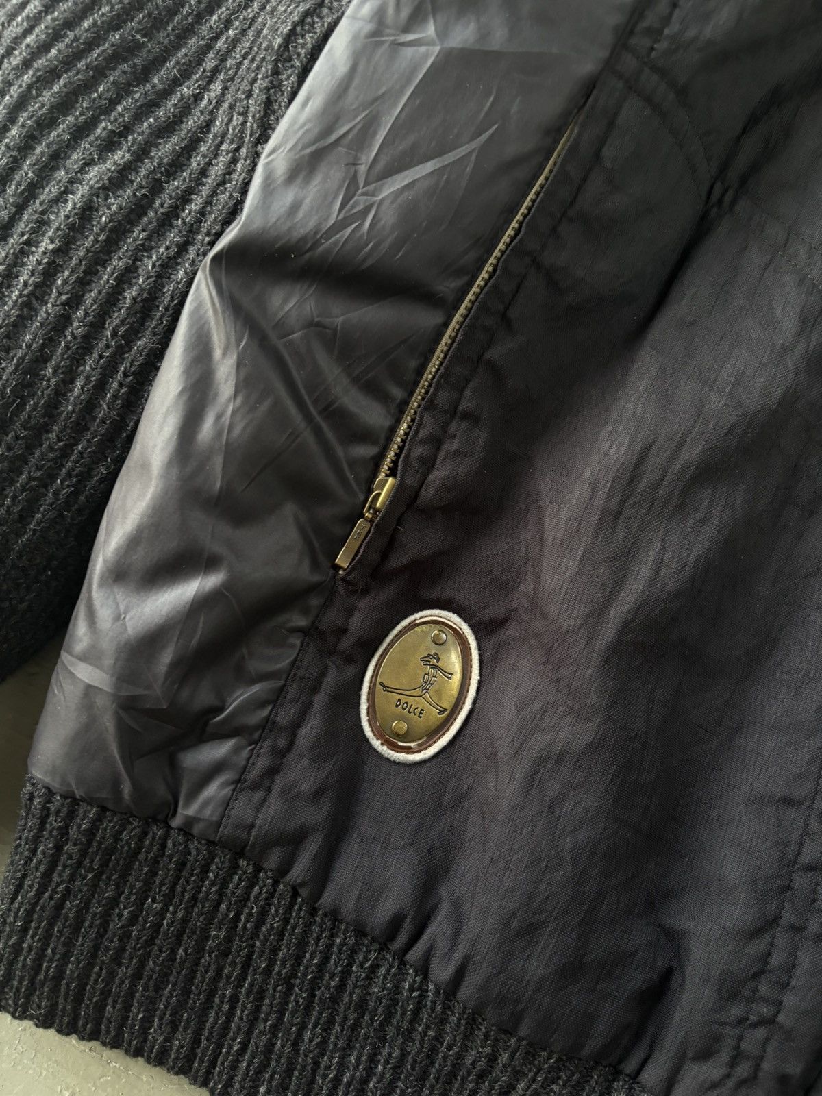 Dolce & Gabbana Vintage Dolce Inspired Lace Up Bomber Wool Leather Jacket Size US XL / EU 56 / 4 - 3 Thumbnail