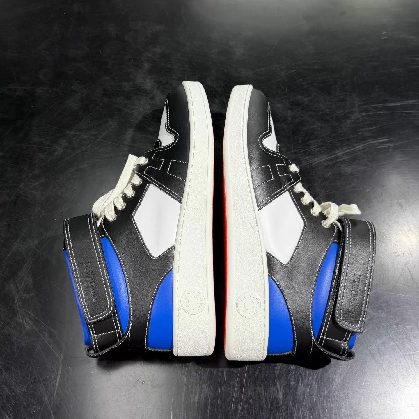 Hermes Hermes Freestyle x HF High-Top Sneakers Black White Blue 40 Size US 7 / EU 40 - 6 Thumbnail