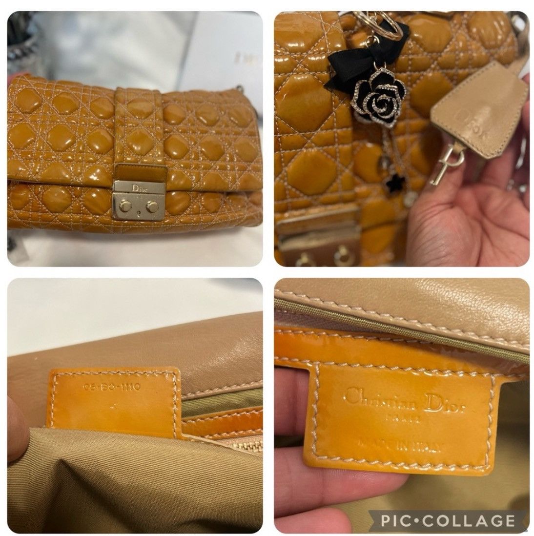 Dior Christian Dior Miss Dior Shoulder Bag Cannage Patent Leather Size ONE SIZE - 3 Thumbnail