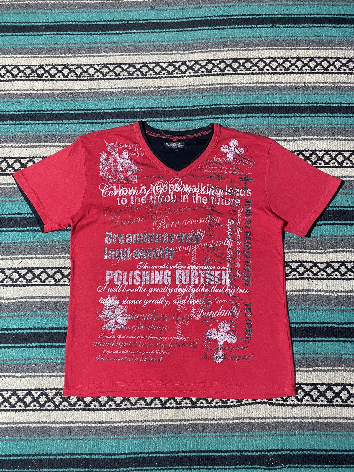 Japanese Brand 2000s OriginRemahGear - Vkei Poem Shirt Size US M / EU 48-50 / 2 - 1 Thumbnail