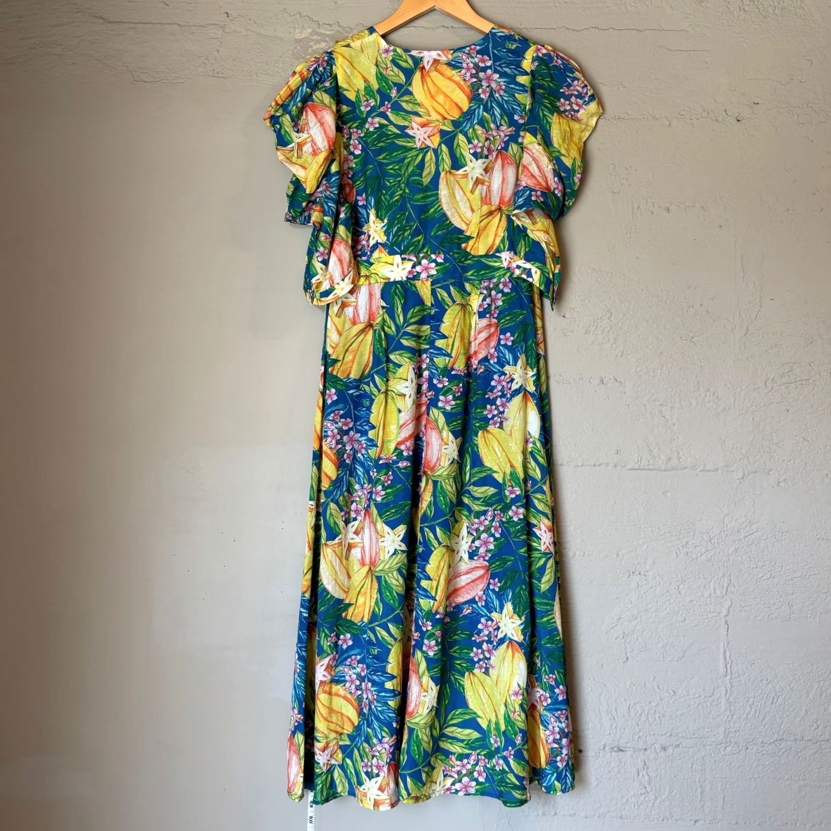 Farm Rio FARM Rio Star Fruits Midi Dress Women's Small Tropical Summer Boho Size S / US 4 / IT 40 - 4 Thumbnail