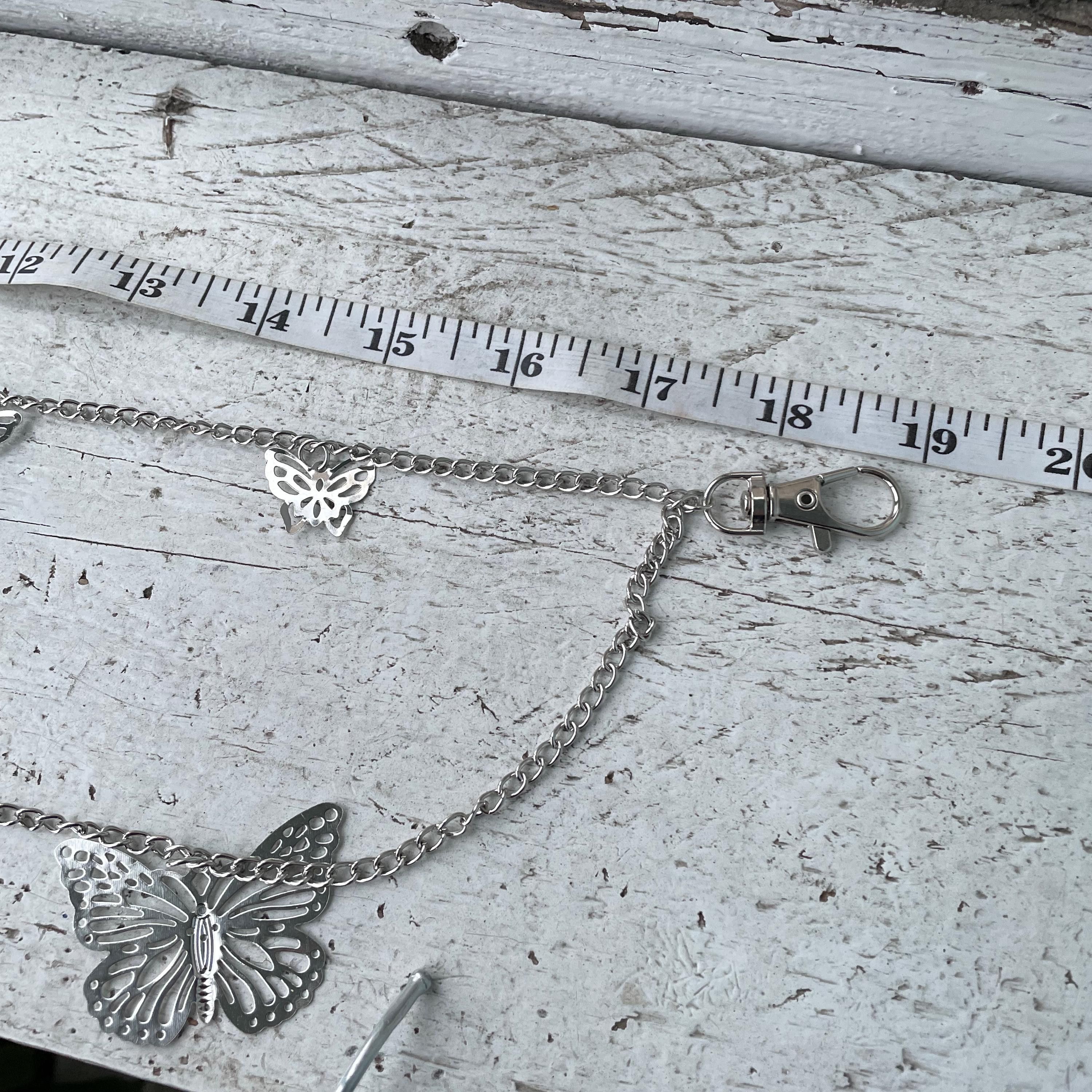 Other butterfly Y2K Matte Chrome Grunge Punk Goth alt Size ONE SIZE - 2 Thumbnail