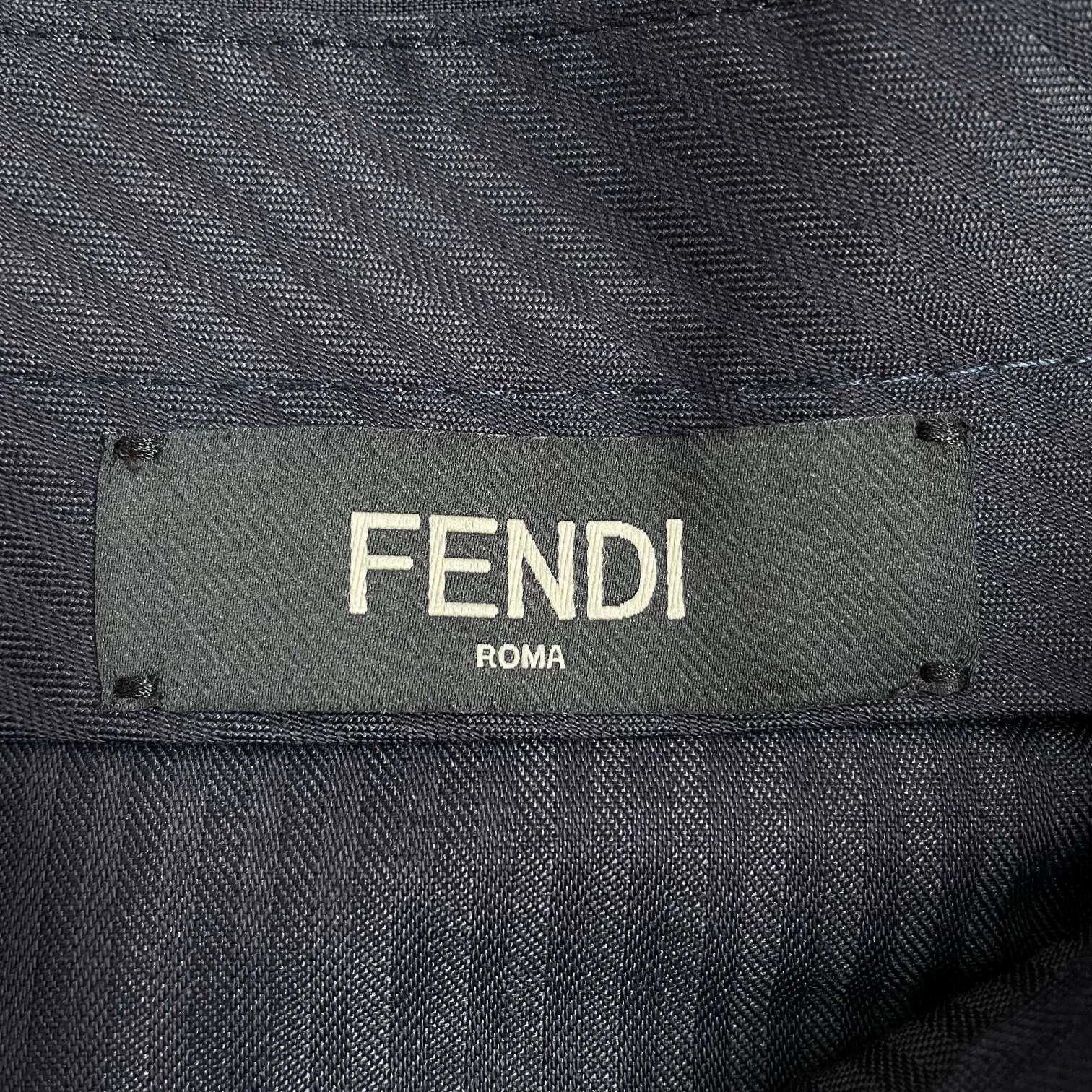 Fendi Fendi Black Solid Wool Tailored Trousers 44 19' Hemmed Size 30" / US 8 / IT 44 - 5 Thumbnail