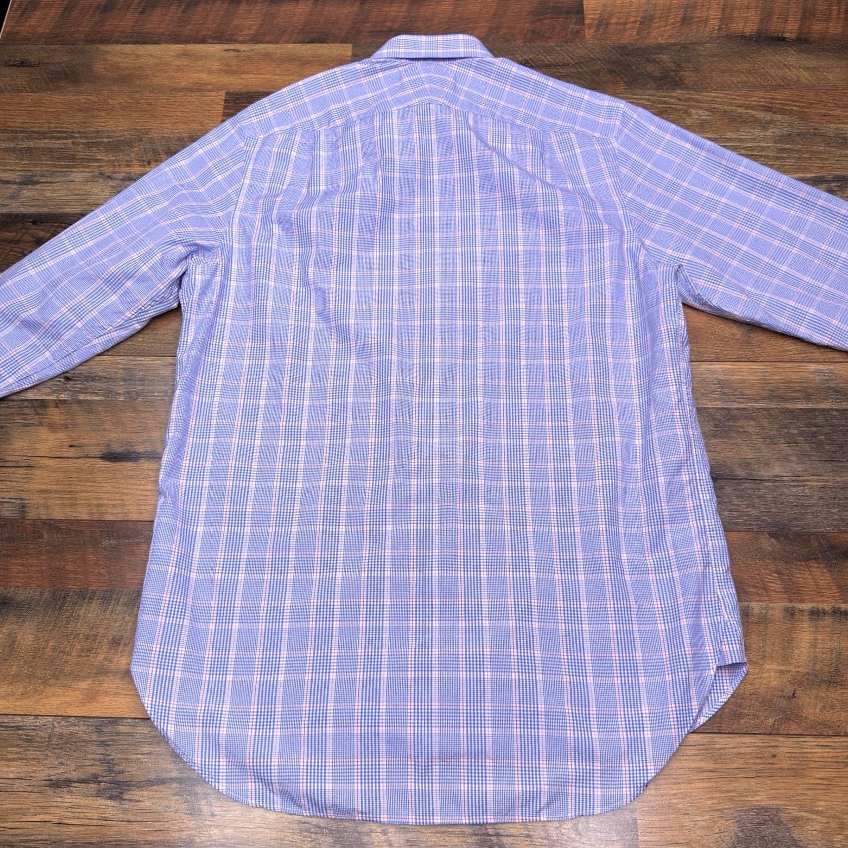 Charles Tyrwhitt Charles Tyrwhitt Dress Shirt Mens 16 Blue Plaid Classic Fit Button Up Shirt Size 42R - 3 Thumbnail