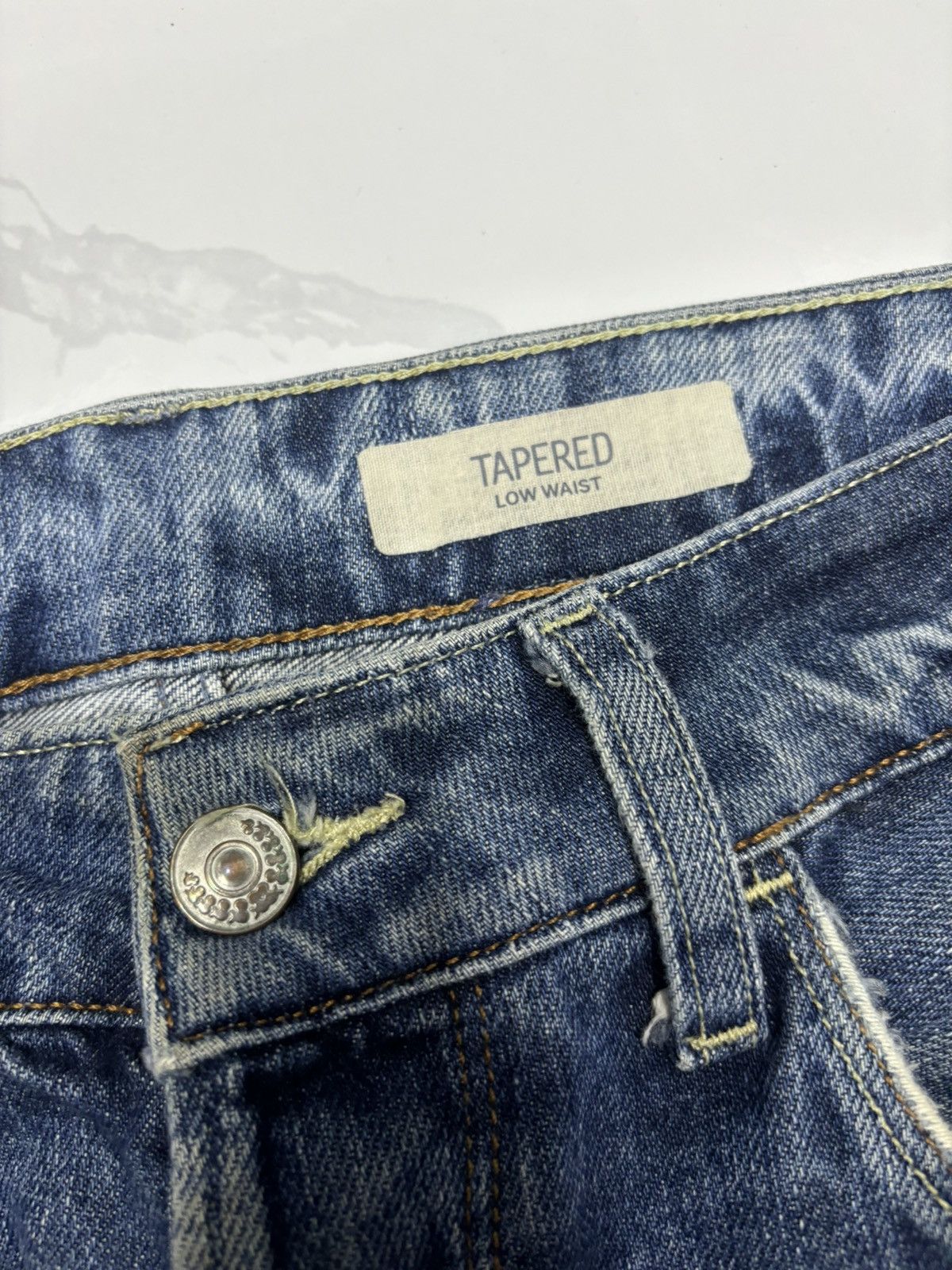 Japanese Brand × Jean × Kapital 🔥&DENIM PATCHWORK TAPERED JEANS LOW WAIST DENIM Size US 31 - 10 Thumbnail